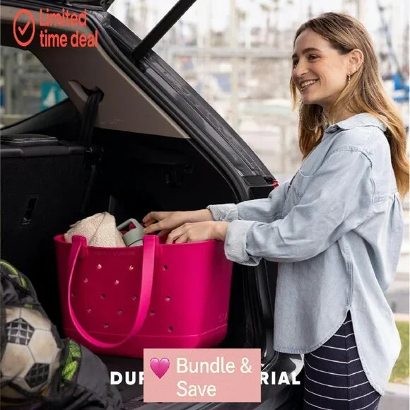 Large Waterproof EVA Tote with Zipper Pocket for Travel Pool Beach